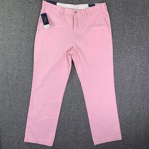 Polo Ralph Lauren Chino Pants Men 36x32 Pink Cotton Twill Trousers Preppy NEW